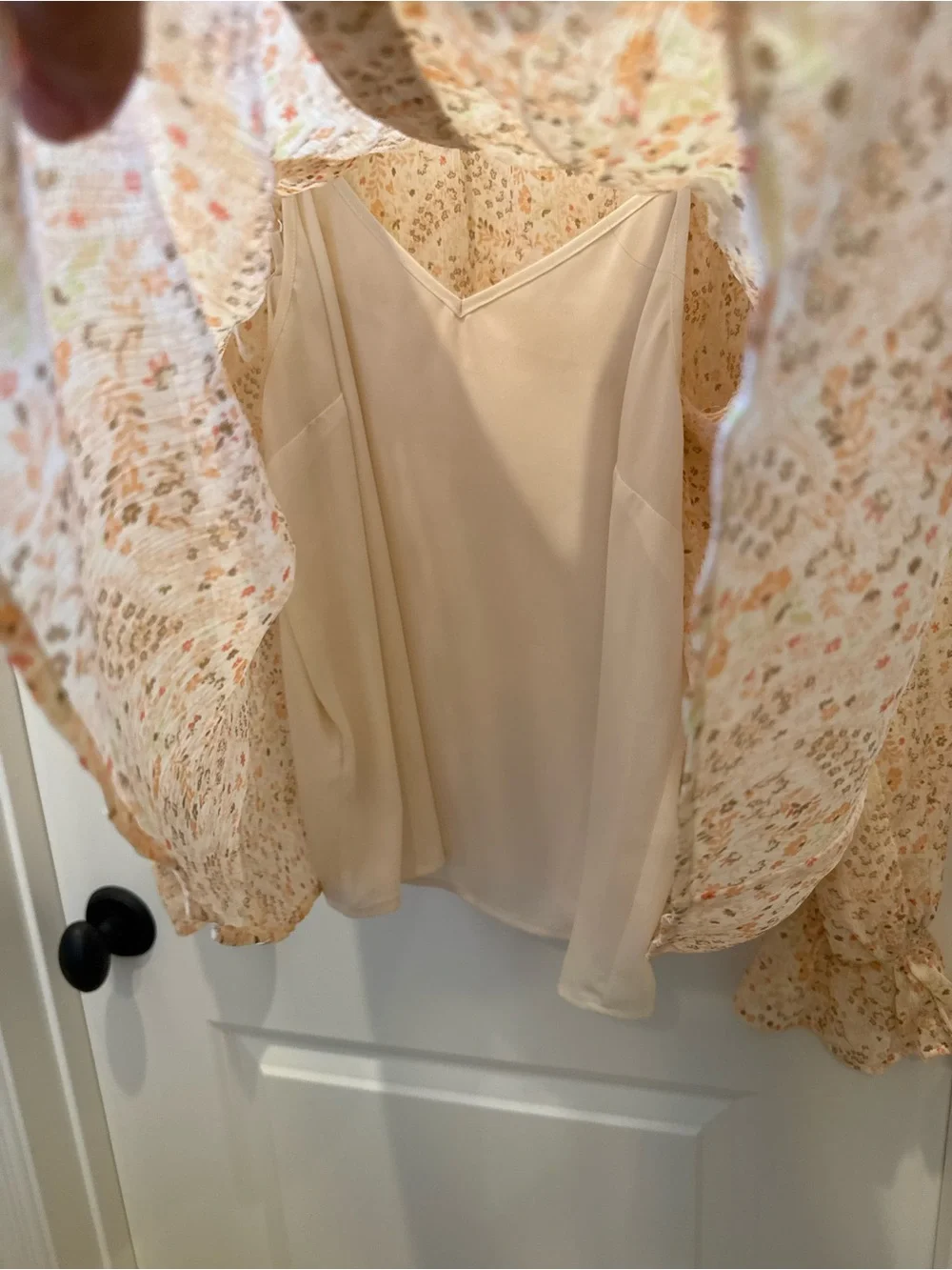Loft Floral Peasant Blouse - Blush Pink